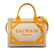 Pre-owned Leather handbags Balmain Pre-owned , Beige , Dames