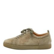 Pre-owned Suede sneakers Christian Louboutin Pre-owned , Gray , Heren