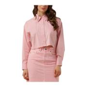 Roze Katoenen Cropped Blouse Co'Couture , Pink , Dames