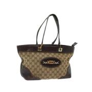 Pre-owned Canvas gucci-bags Gucci Vintage , Beige , Dames