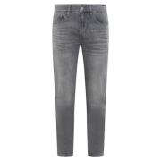 Slimmy Tapered Stretch Tek Jeans 7 For All Mankind , Gray , Heren