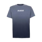 Korte Mouw T-shirt Guess , Blue , Heren