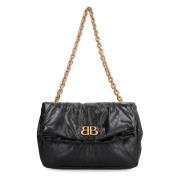 Leren schoudertas met kettingriem Balenciaga , Black , Dames