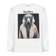 Ivoor Katoenmix Sweatshirt Max Mara , White , Dames