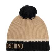 Muts met pompon Moschino , Beige , Unisex