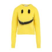 Gele & Oranje Sweater Aw24 Moschino , Yellow , Dames