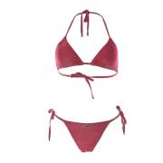 Glittery 2-Delig Bikini Badpak Emporio Armani , Red , Dames