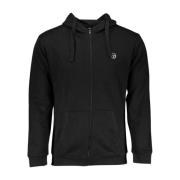 Zwarte Hooded Fleece Sweatshirt met Logo Sergio Tacchini , Black , Her...