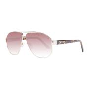 Gouden Aviator Zonnebril met Gradient Lenzen Guess , Yellow , Dames