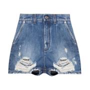 Hoge taille denim shorts Dolce & Gabbana , Blue , Dames