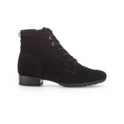 Zwarte Fluwelen Veterschoenen Gabor , Black , Dames