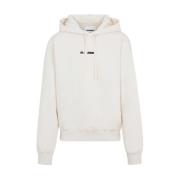 Neutrale Logo Hoodie Sweatshirt Jil Sander , White , Heren