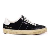 Velvet Sneakers Vintage Stijl Logo Label Golden Goose , Black , Heren