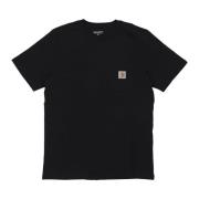 Zwarte Pocket Tee Korte Mouw T-shirt Carhartt Wip , Black , Heren