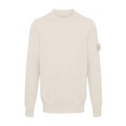 Beige Gebreide Crew Neck Sweater Stone Island , Beige , Heren