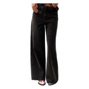 Magda Zwarte Denim Broek Alohas , Black , Dames