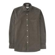 Corduroy Overhemd Klassieke Stijl Hartford , Green , Heren