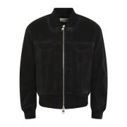 Denim Bomberjack Alexander McQueen , Black , Heren