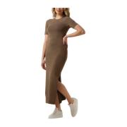 Brielle Midi Jurk in Taupe Gestuz , Brown , Dames