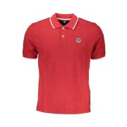 Rode Katoenen Poloshirt met Contrastdetails North Sails , Red , Heren