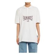 College Polo Off White Plum Palm Angels , White , Heren