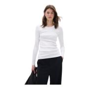 Wit Langemouw T-shirt InWear , White , Dames