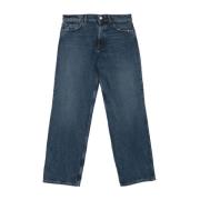 Blauwe Denim Jeans Amish , Blue , Dames