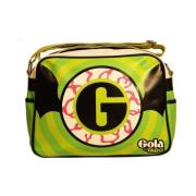 Groene Stoffen Handtas met Logo Print Gola , Green , Dames