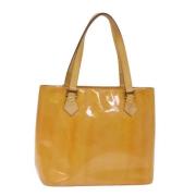 Pre-owned Leather handbags Louis Vuitton Vintage , Yellow , Dames