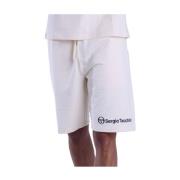 100% Katoenen Shorts - Beige Straight Fit Sergio Tacchini , Beige , He...