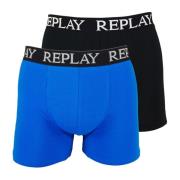 Sporty Boxer Trunks 2-Pack Basic Style Replay , Multicolor , Heren