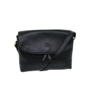 Pre-owned Leather shoulder-bags Burberry Vintage , Black , Dames