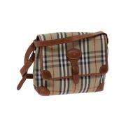 Pre-owned Canvas shoulder-bags Burberry Vintage , Beige , Dames