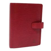 Pre-owned Leather home-office Louis Vuitton Vintage , Red , Dames