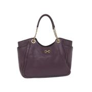 Pre-owned Leather handbags Salvatore Ferragamo Pre-owned , Purple , Da...