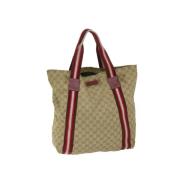 Pre-owned Canvas gucci-bags Gucci Vintage , Beige , Dames