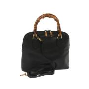 Pre-owned Leather handbags Gucci Vintage , Black , Dames