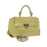 Pre-owned Leather handbags Salvatore Ferragamo Pre-owned , Yellow , Da...