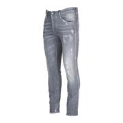 Slim Stretch Destroy Skater Jeans Dsquared2 , Gray , Heren