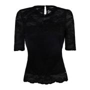 Romantische Kant Blouse Guess , Black , Dames