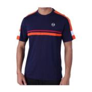 Cross TShirt 100% Katoen Sergio Tacchini , Blue , Heren