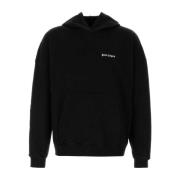 Oversized Zwart Katoenen Sweatshirt Palm Angels , Black , Heren