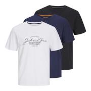 Heren T-Shirt 3-Pack Jack & Jones , Multicolor , Heren