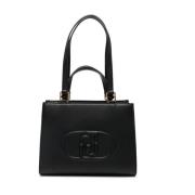 Zwarte Faux Leren Tote Tas Liu Jo , Black , Dames