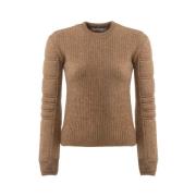 Kameel Mohair Sweater Ronde Hals Max Mara , Brown , Dames