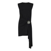 Zwarte Jerseyjurk met Juweelbroche Amen , Black , Dames