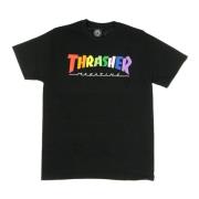 Multicolor Regenboog Logo Tee Zwart T-shirt Thrasher , Black , Unisex