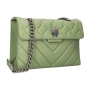 Groene leren schoudertas Kurt Geiger , Green , Dames