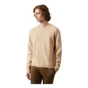 Baby Camel Crewneck Sweater Massimo Alba , Brown , Heren