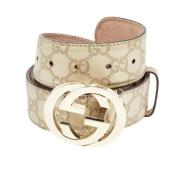 Pre-owned Leather belts Gucci Vintage , Yellow , Dames